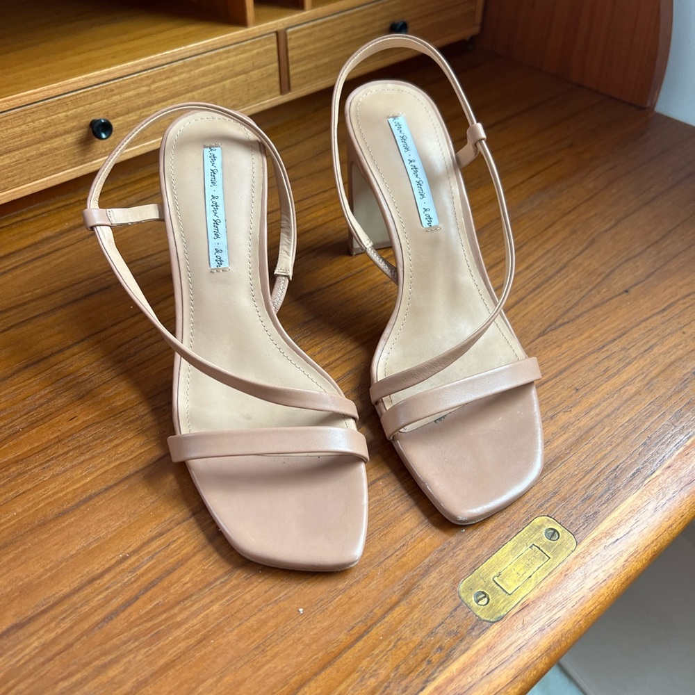 & Other Stories Block Heel Nude Sandals